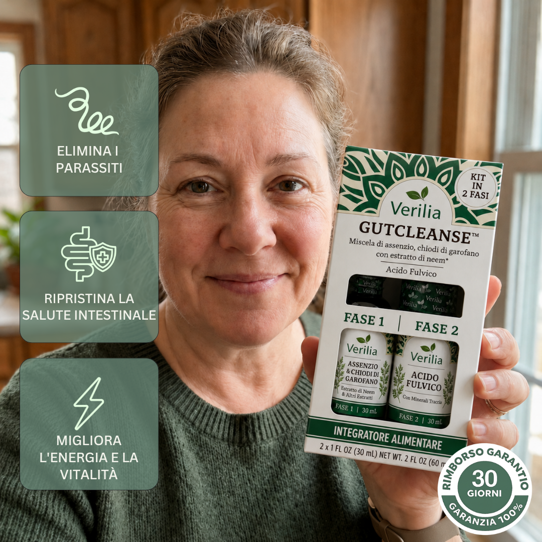 Verilia® GutCleanse – Kit Pulizia Intestinale in 2 Fasi – Detox Naturale a Base di Erbe per un Intestino Più Pulito e Sano