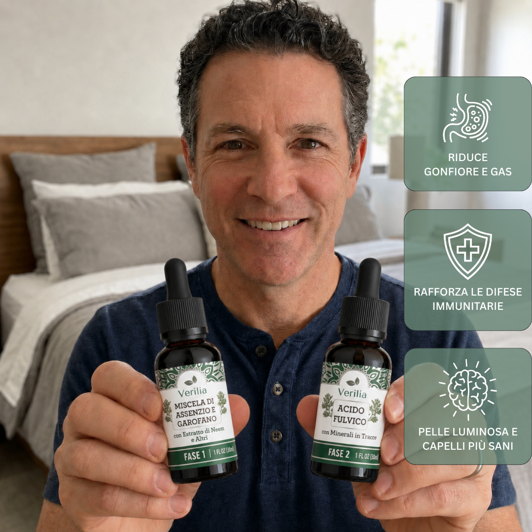 Verilia® GutCleanse – Kit Pulizia Intestinale in 2 Fasi – Detox Naturale a Base di Erbe per un Intestino Più Pulito e Sano